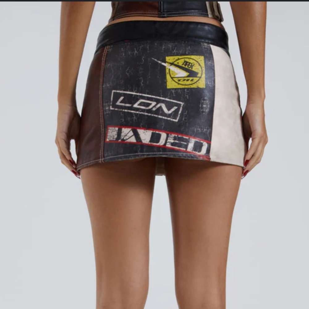 Jaded London Daytona Vegan Leather Mini Skirt - Picture 4 of 13
